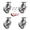 Service Caster 8 Inch Semi Steel Caster Set with Roller Bearings and Brakes/Swivel Locks SCC SCC-35S820-SSR-SLB-BSL-4 - alternate 3